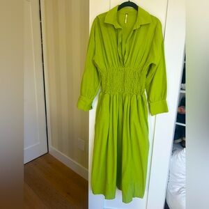 Free People Monika Shirt Dress in Wet Grass